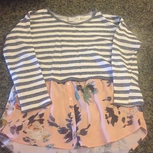 Mixed media sweatshirt from Anthropologie NWOT